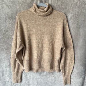 Beige Knit Turtleneck